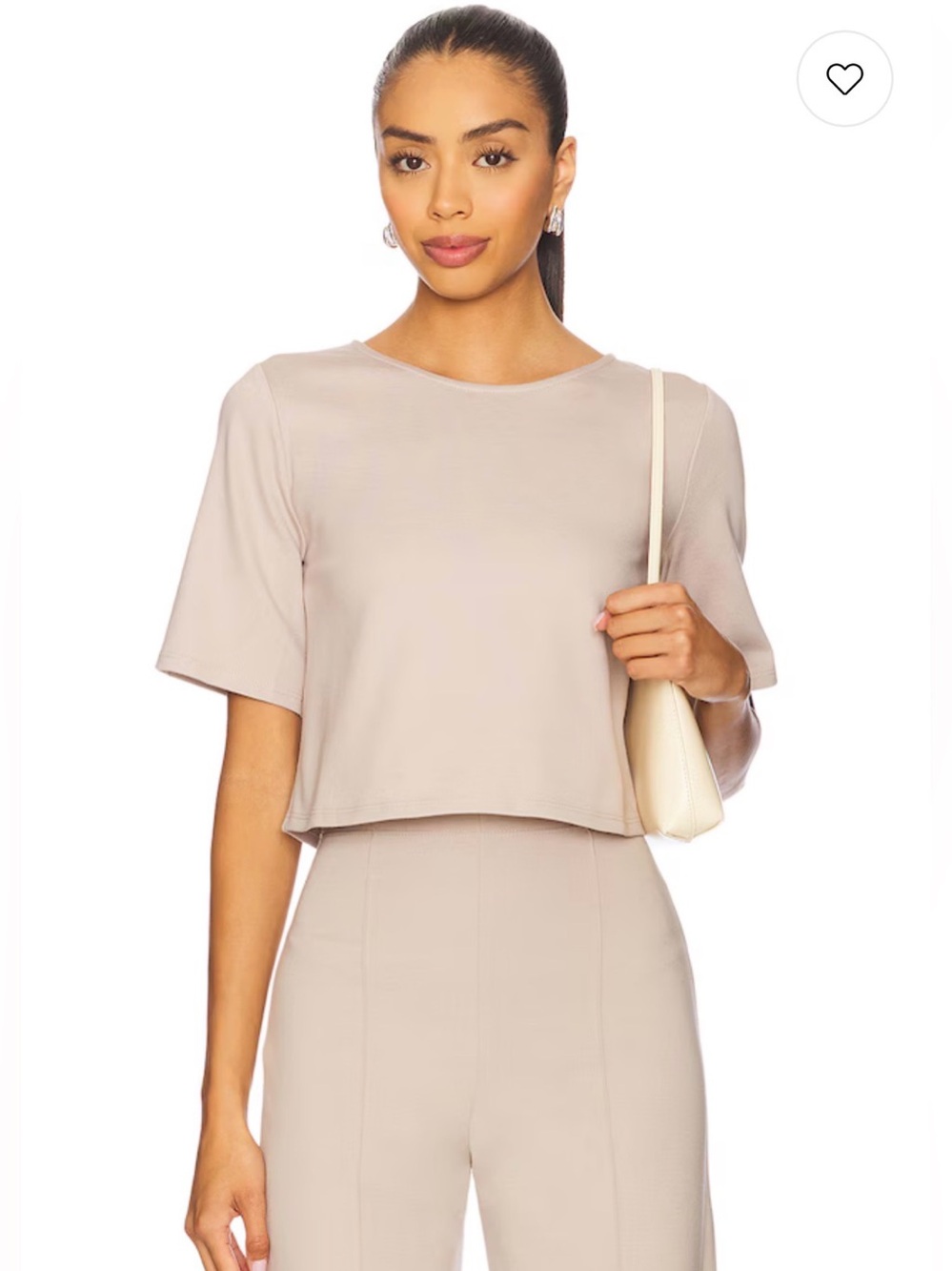 Ripley Rader Ponte Knit Short Sleeve Top in Clay, Large